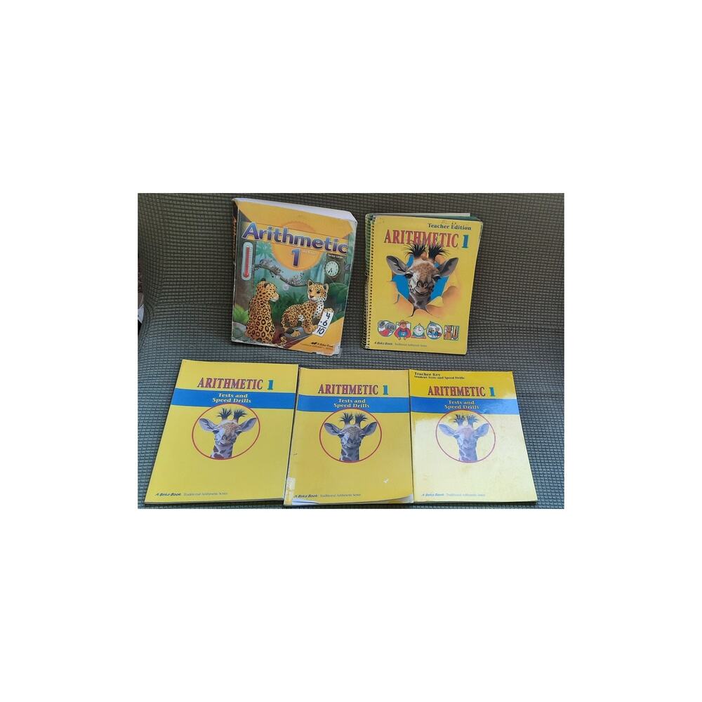 Abeka Math Arithmetic 1 Work Text Quiz Tests Speed Drills Answer Key Teacher Set